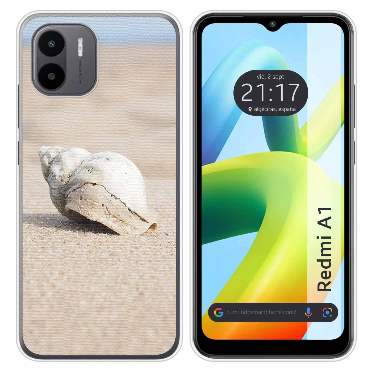 Funda Silicona para Xiaomi Redmi A1 diseño Concha Dibujos