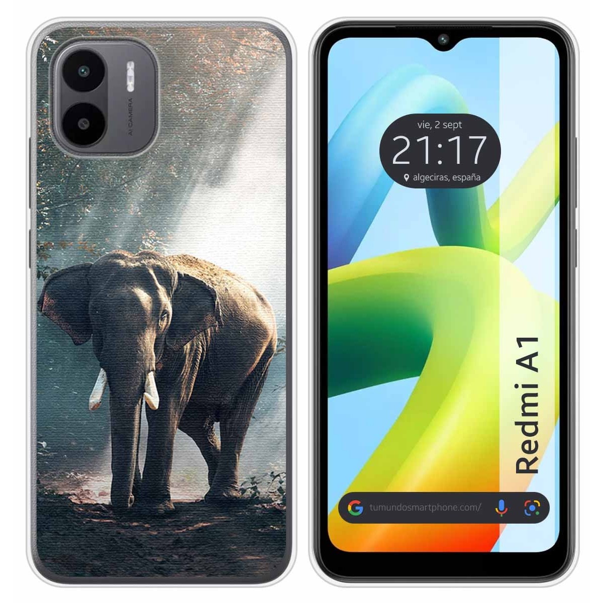 Funda Silicona para Xiaomi Redmi A1 diseño Elefante Dibujos