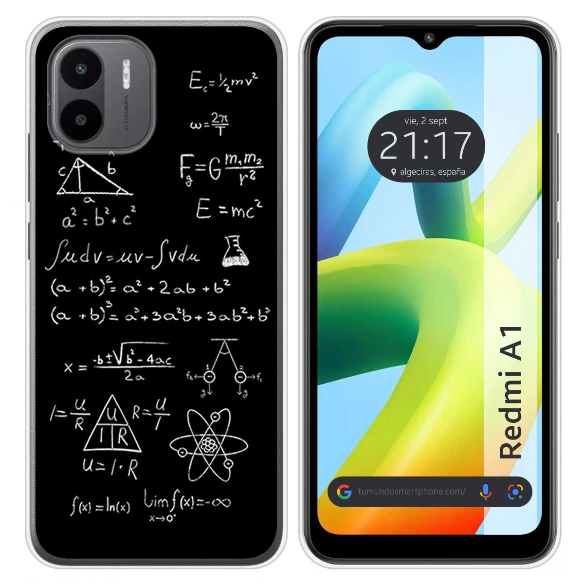 Funda Silicona para Xiaomi Redmi A1 diseño Formulas Dibujos