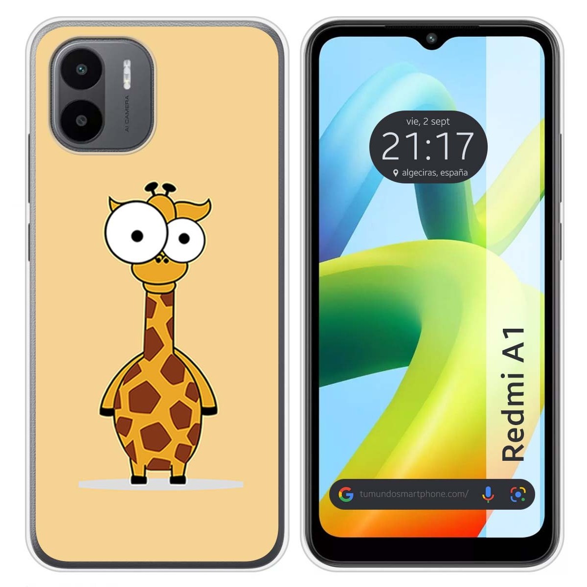 Funda Silicona para Xiaomi Redmi A1 diseño Jirafa Dibujos