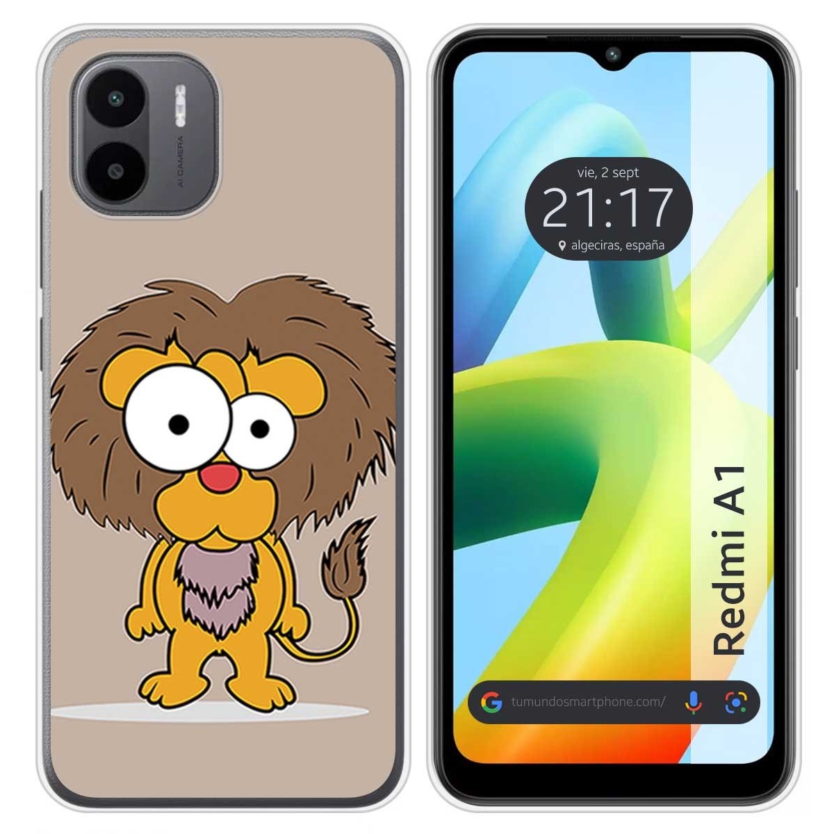Funda Silicona para Xiaomi Redmi A1 diseño Leon Dibujos