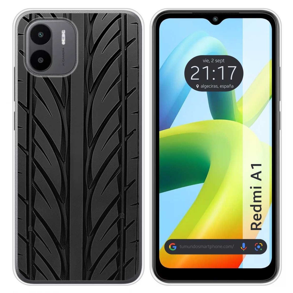 Funda Silicona para Xiaomi Redmi A1 diseño Neumatico Dibujos