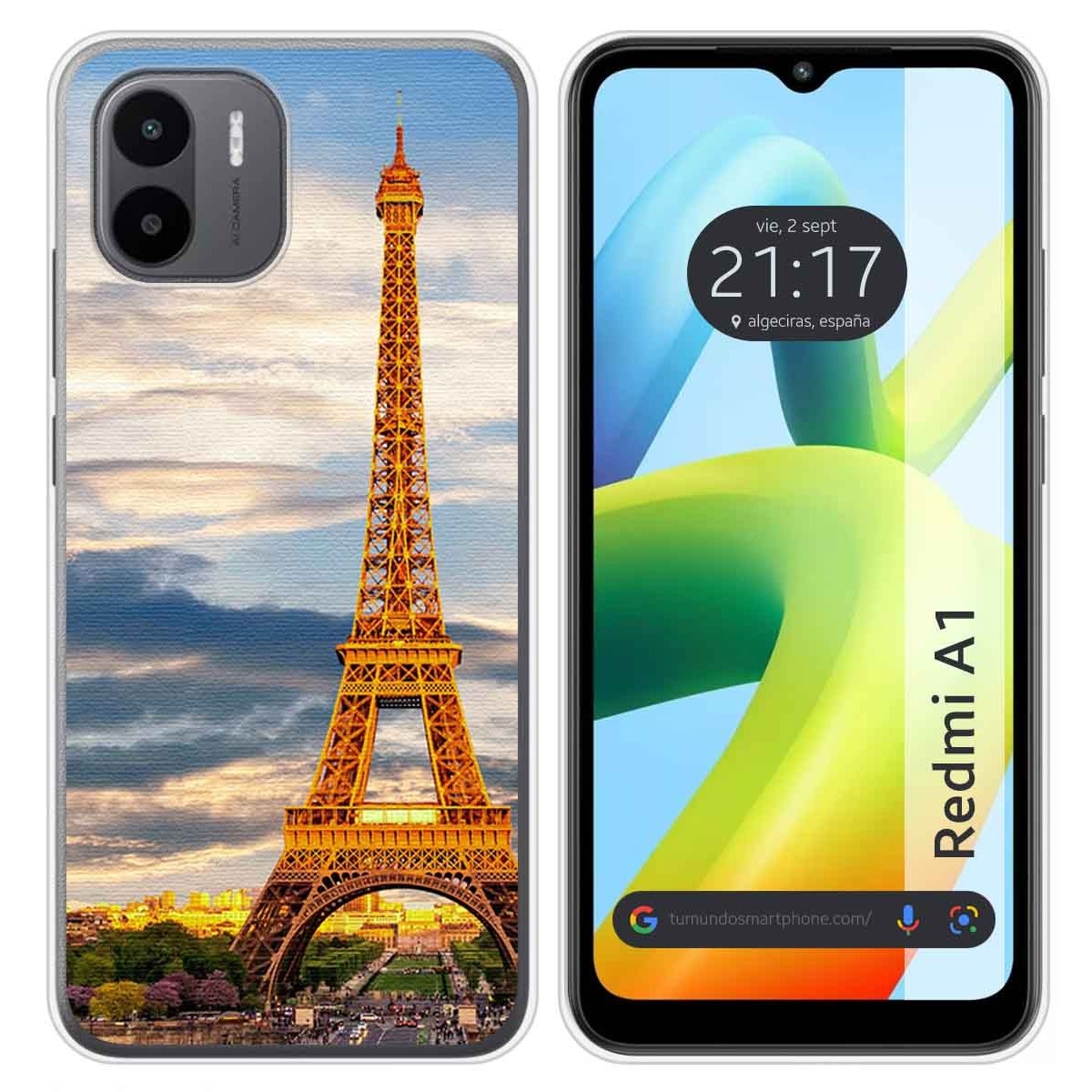 Funda Silicona para Xiaomi Redmi A1 diseño Paris Dibujos