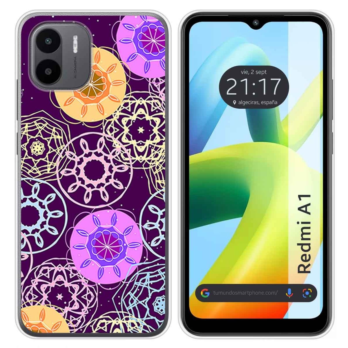 Funda Silicona para Xiaomi Redmi A1 diseño Radial Dibujos