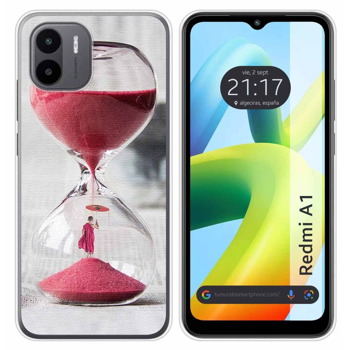 Funda Silicona para Xiaomi Redmi A1 diseño Reloj Dibujos