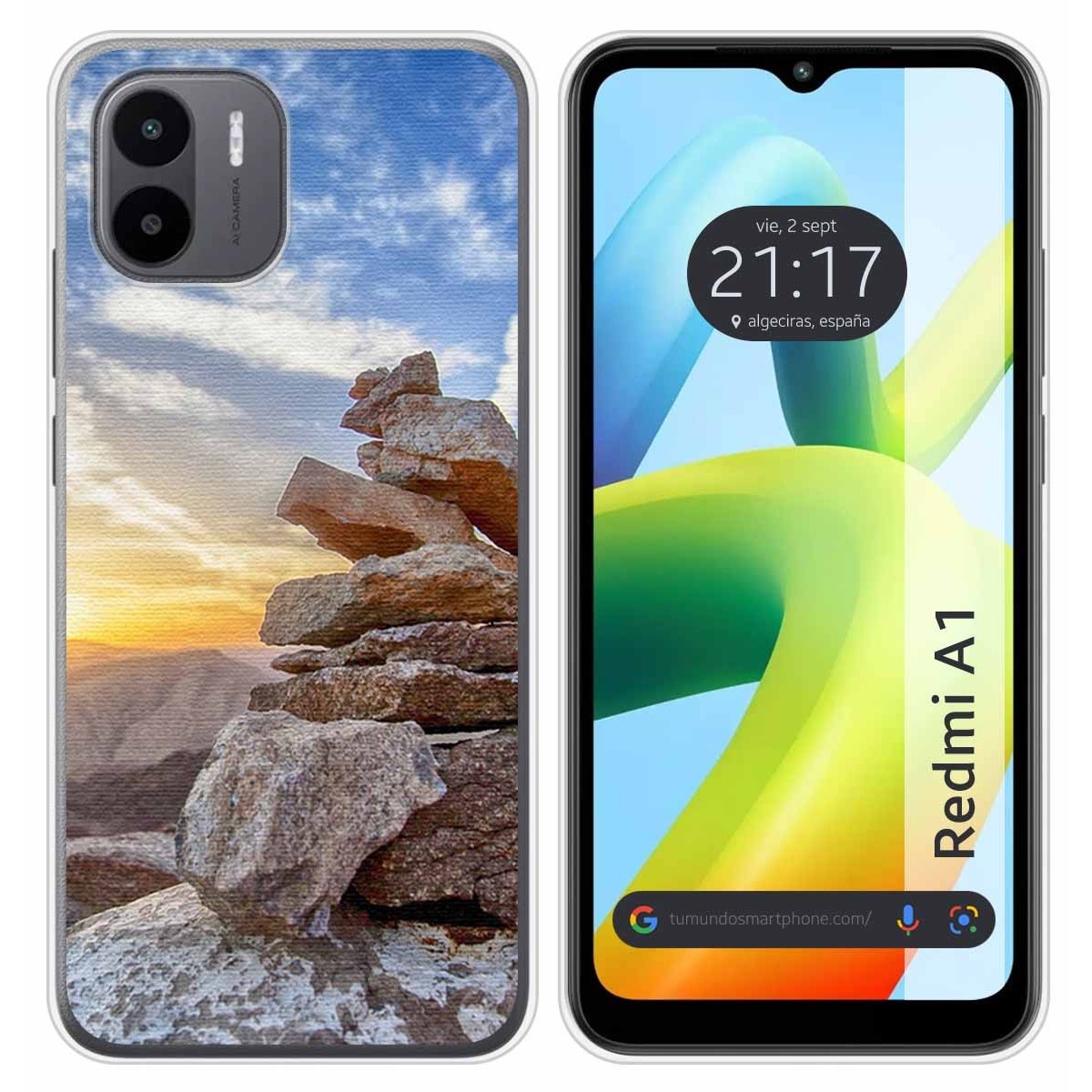 Funda Silicona para Xiaomi Redmi A1 diseño Sunset Dibujos