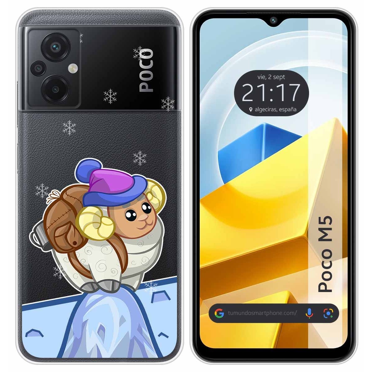 Funda Silicona Transparente para Xiaomi POCO M5 diseño Cabra Dibujos