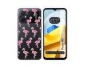 Funda Silicona Transparente para Xiaomi POCO M5 diseño Flamenco Dibujos