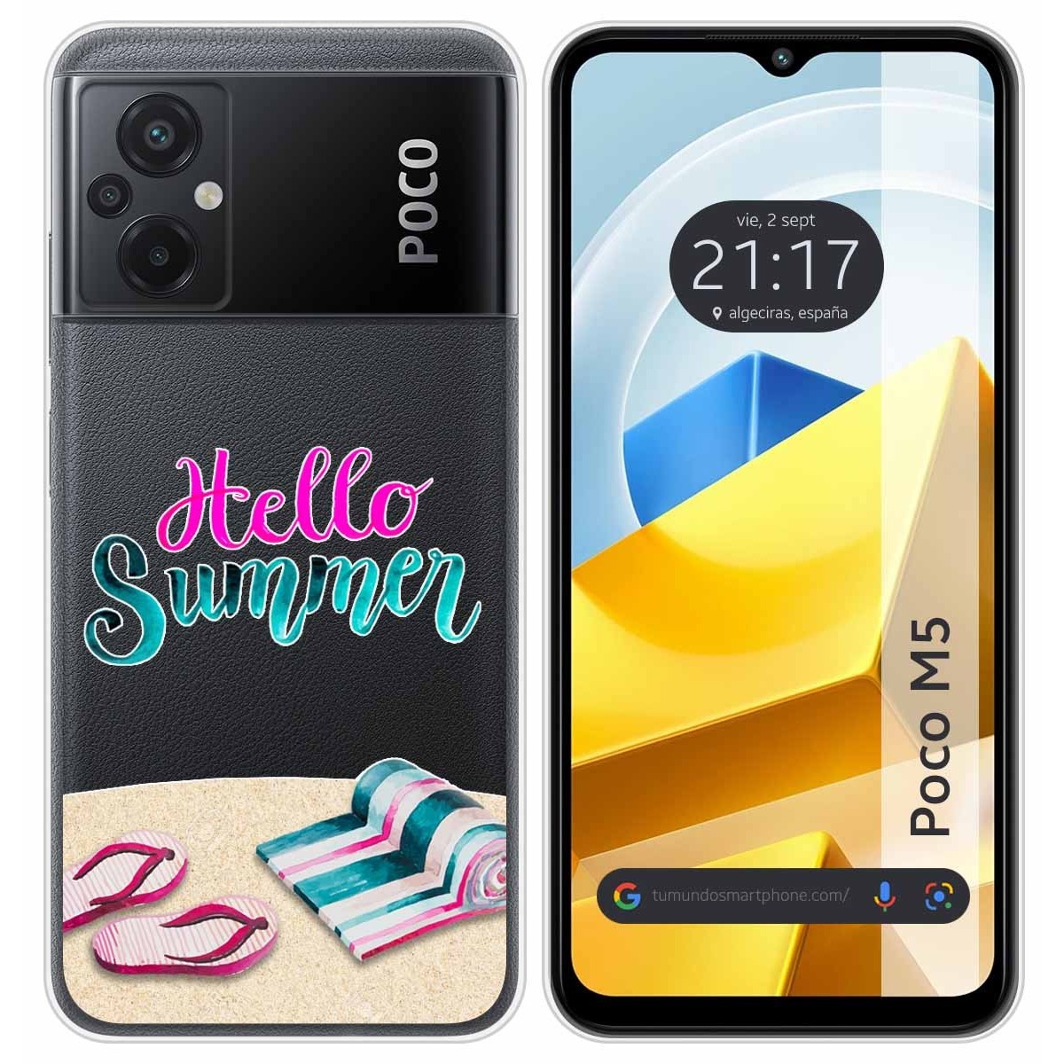 Funda Silicona Transparente para Xiaomi POCO M5 diseño Summer Dibujos