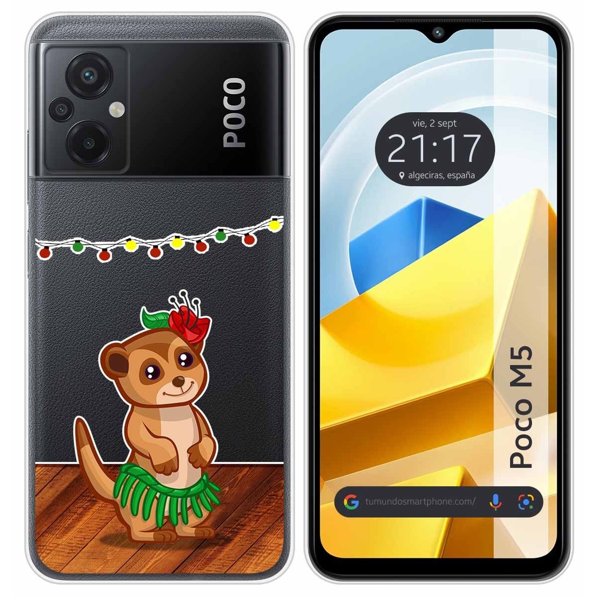 Funda Silicona Transparente para Xiaomi POCO M5 diseño Suricata Dibujos
