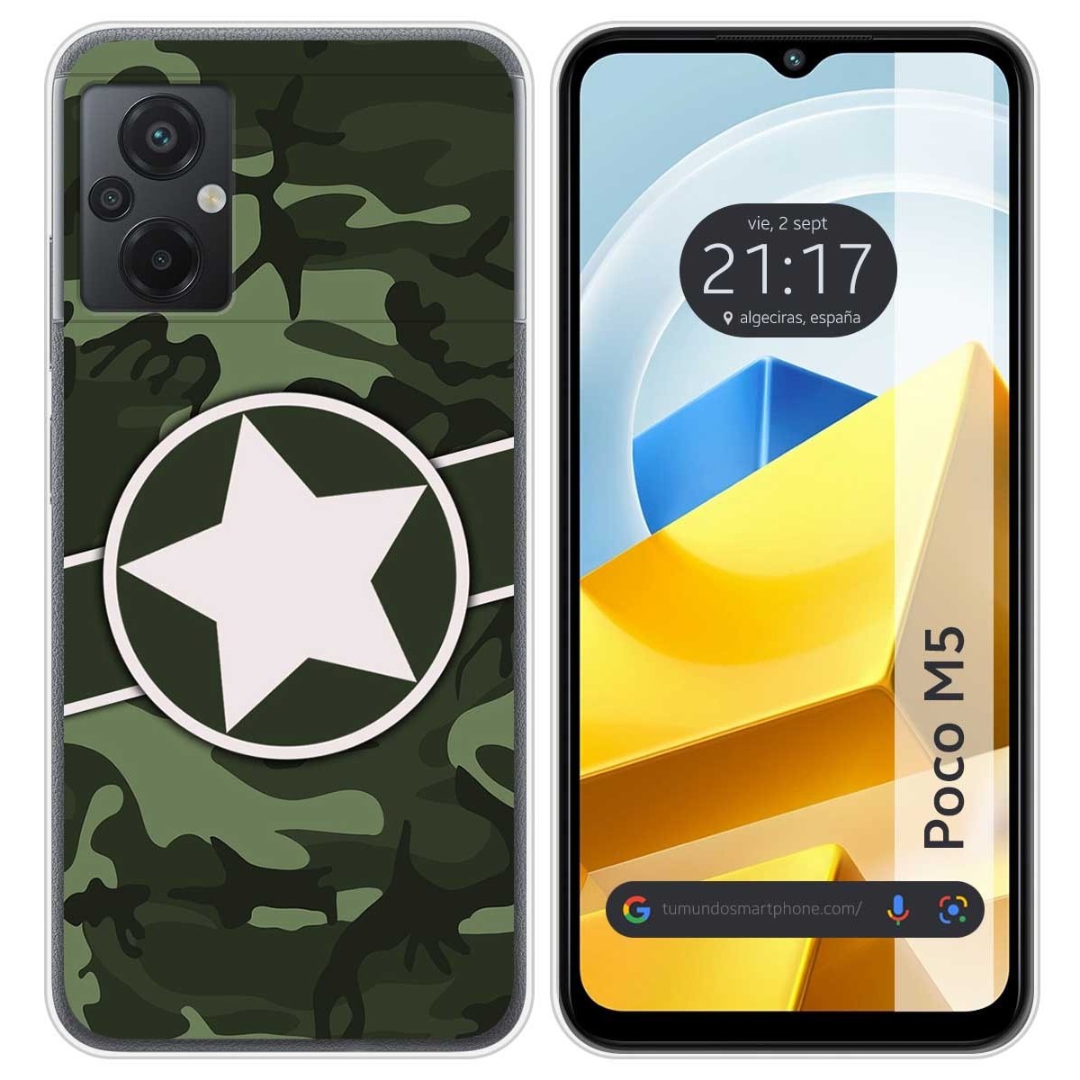 Funda Silicona para Xiaomi POCO M5 diseño Camuflaje 01 Dibujos