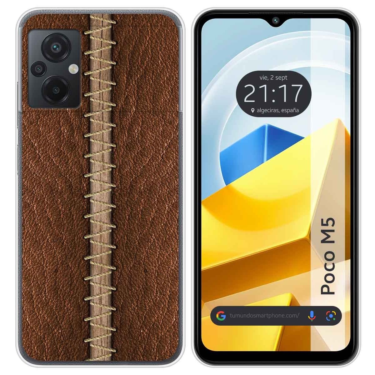 Funda Silicona para Xiaomi POCO M5 diseño Cuero 01 Dibujos