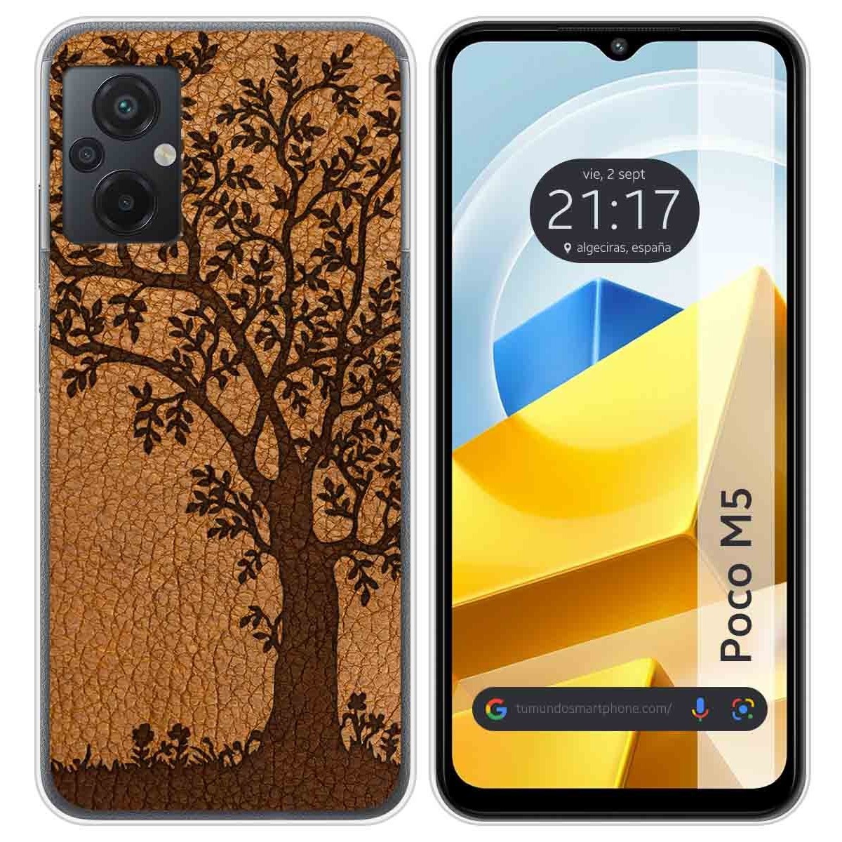 Funda Silicona para Xiaomi POCO M5 diseño Cuero 03 Dibujos
