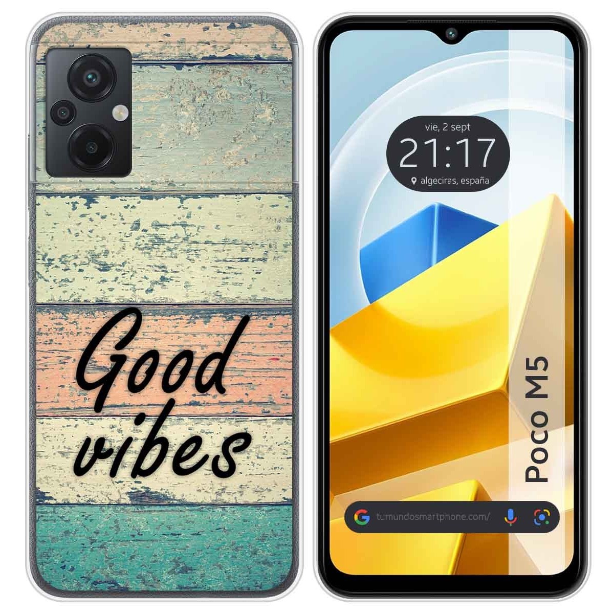 Funda Silicona para Xiaomi POCO M5 diseño Madera 01 Dibujos