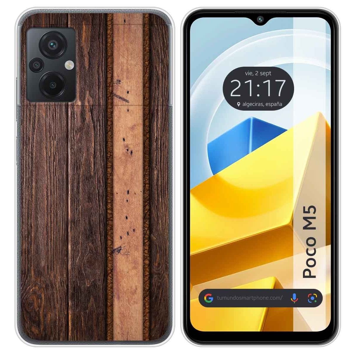 Funda Silicona para Xiaomi POCO M5 diseño Madera 05 Dibujos