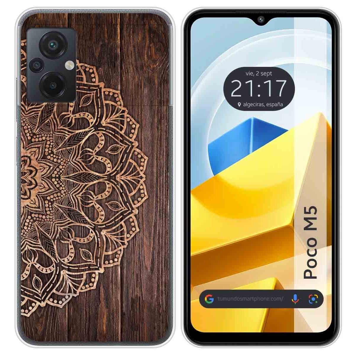 Funda Silicona para Xiaomi POCO M5 diseño Madera 06 Dibujos
