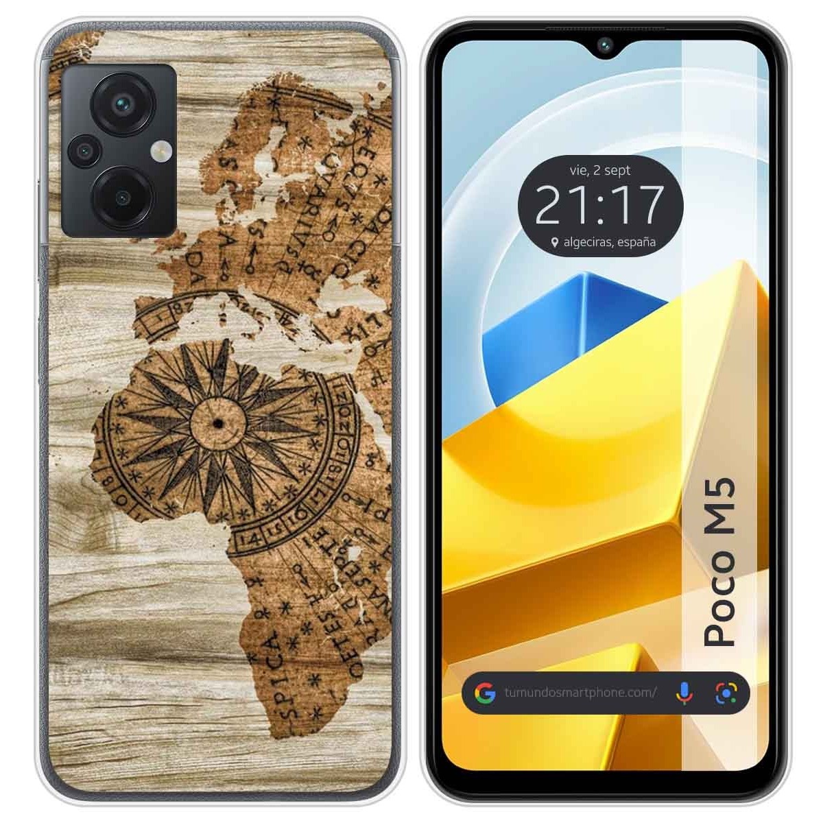 Funda Silicona para Xiaomi POCO M5 diseño Madera 07 Dibujos