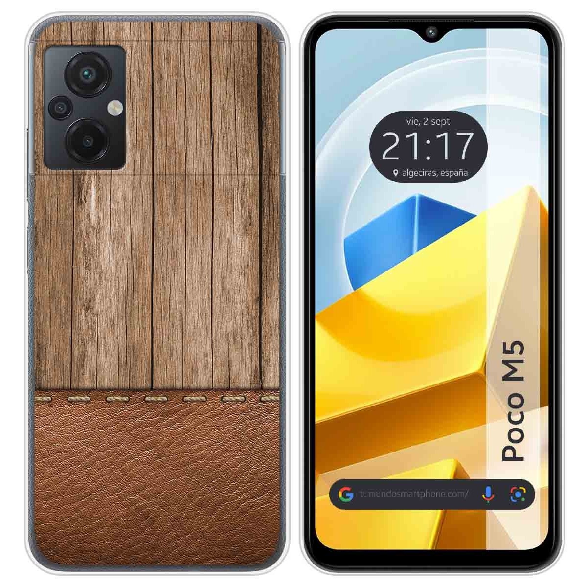 Funda Silicona para Xiaomi POCO M5 diseño Madera 09 Dibujos