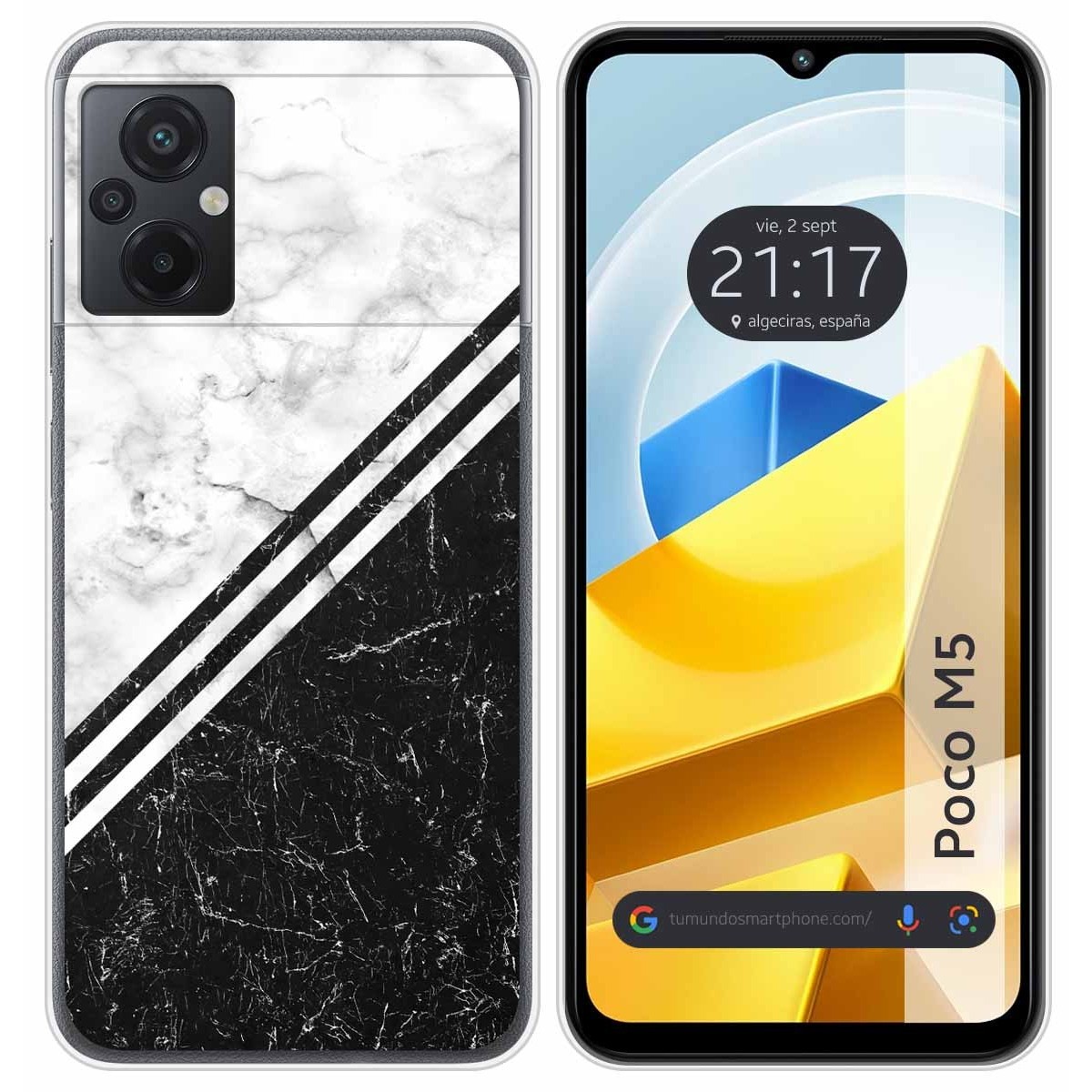 Funda Silicona para Xiaomi POCO M5 diseño Mármol 01 Dibujos