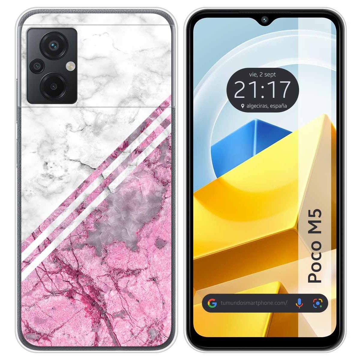 Funda Silicona para Xiaomi POCO M5 diseño Mármol 03 Dibujos