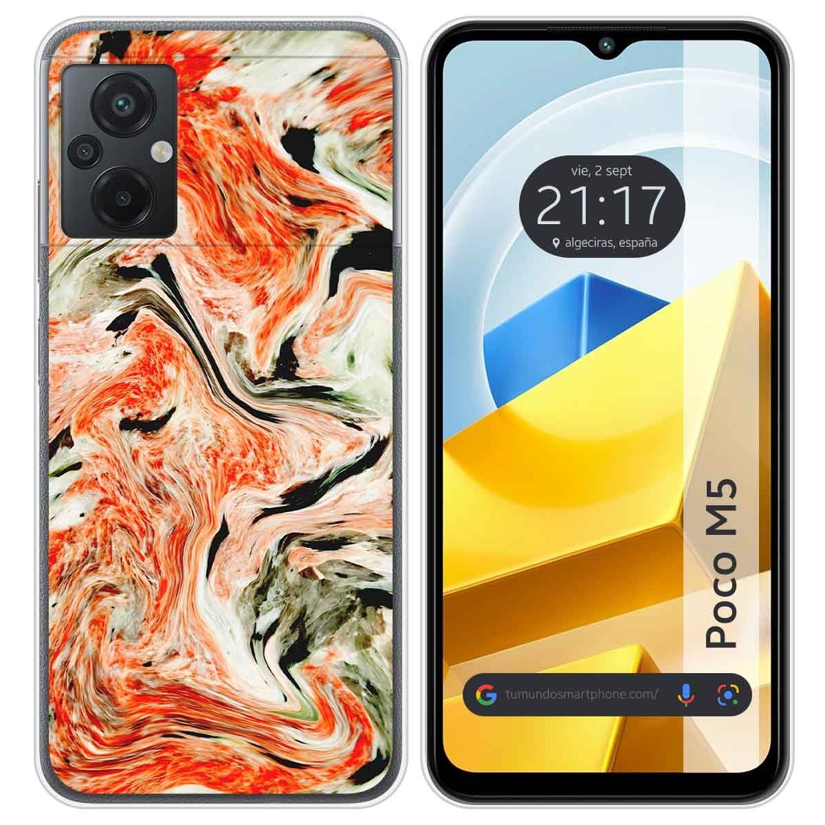 Funda Silicona para Xiaomi POCO M5 diseño Mármol 12 Dibujos