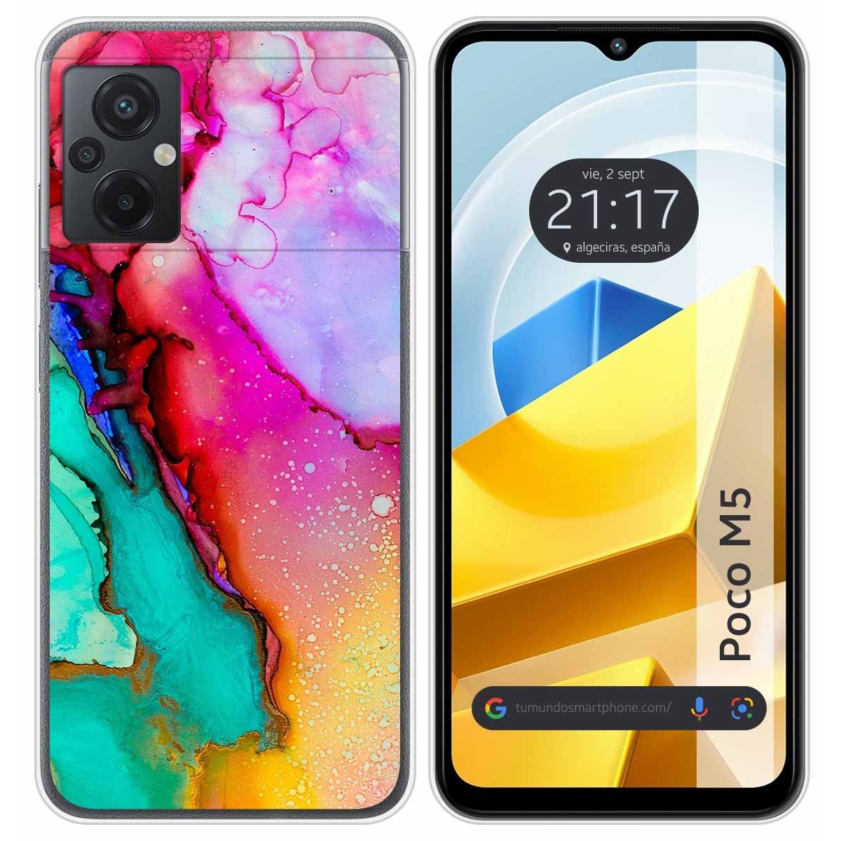 Funda Silicona para Xiaomi POCO M5 diseño Mármol 15 Dibujos