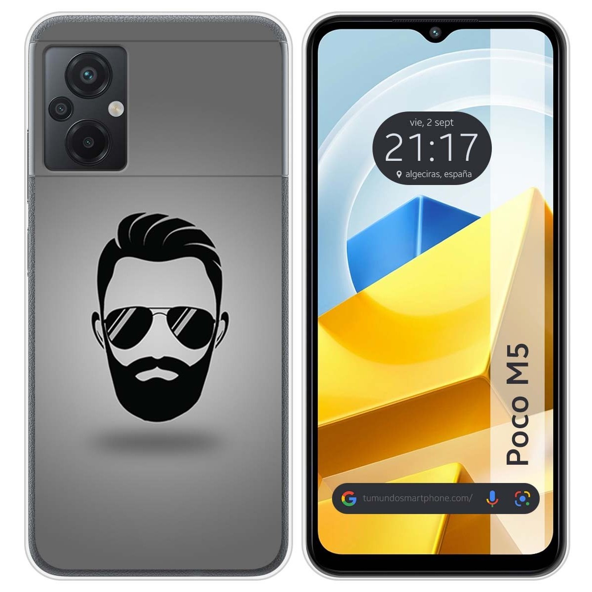 Funda Silicona para Xiaomi POCO M5 diseño Barba Dibujos