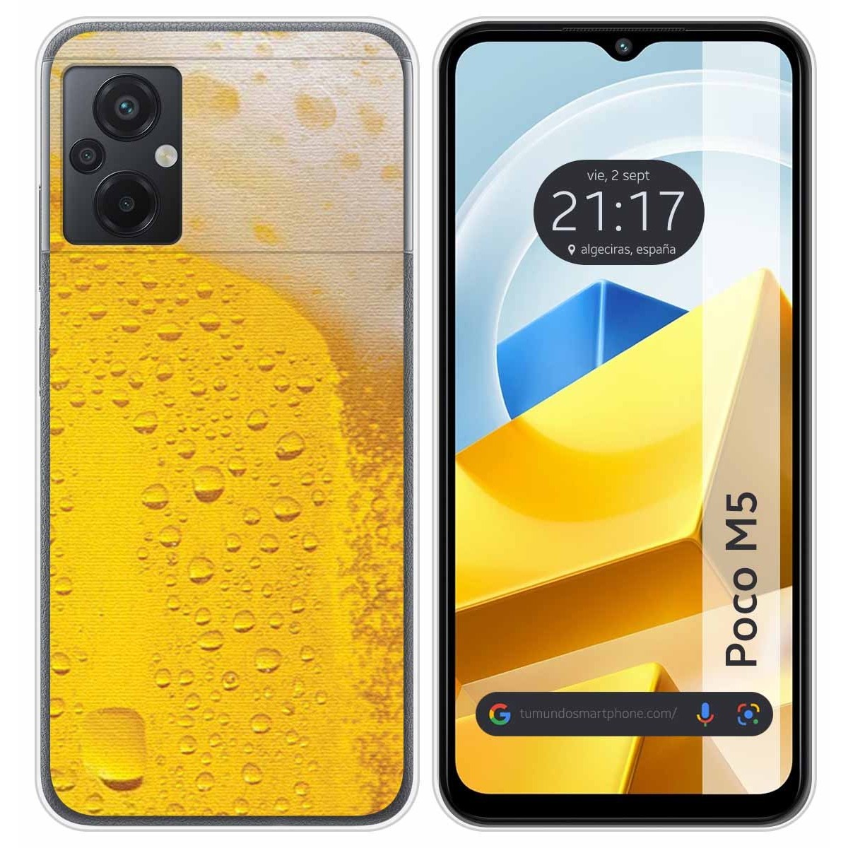 Funda Silicona para Xiaomi POCO M5 diseño Cerveza Dibujos