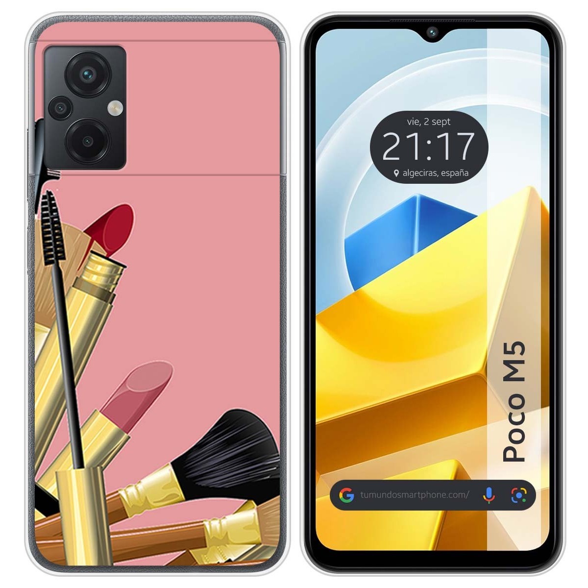 Funda Silicona para Xiaomi POCO M5 diseño Brochas Dibujos
