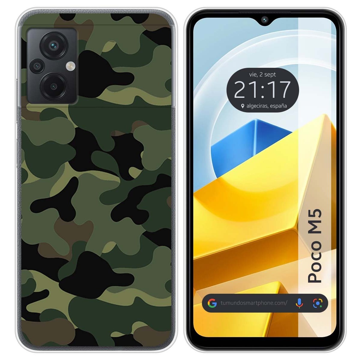 Funda Silicona para Xiaomi POCO M5 diseño Camuflaje Dibujos