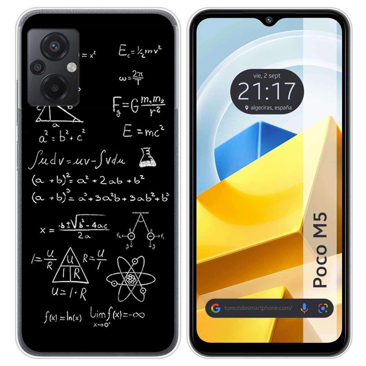 Funda Silicona para Xiaomi POCO M5 diseño Formulas Dibujos