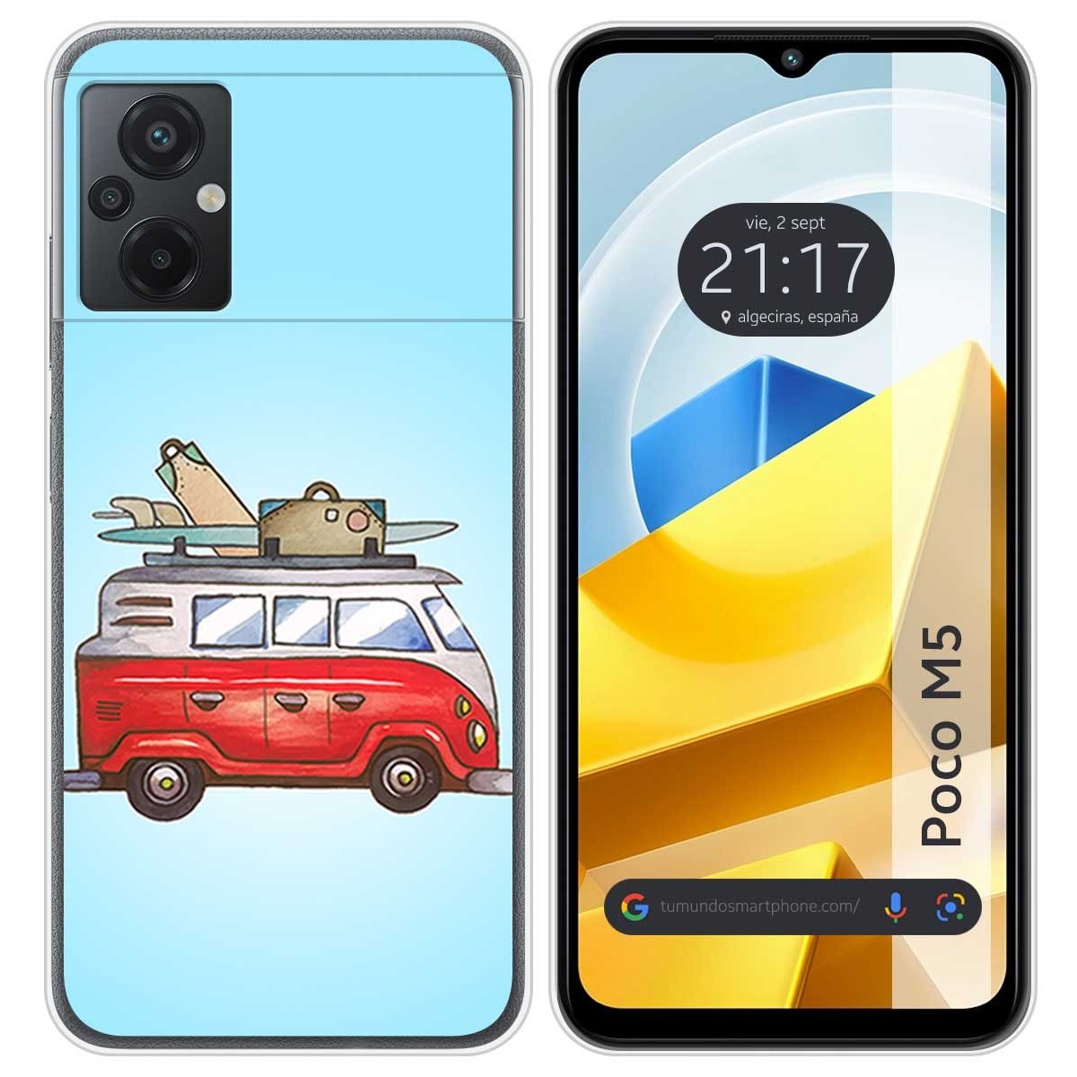 Funda Silicona para Xiaomi POCO M5 diseño Furgoneta Dibujos