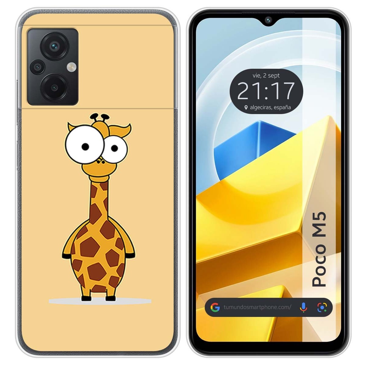 Funda Silicona para Xiaomi POCO M5 diseño Jirafa Dibujos
