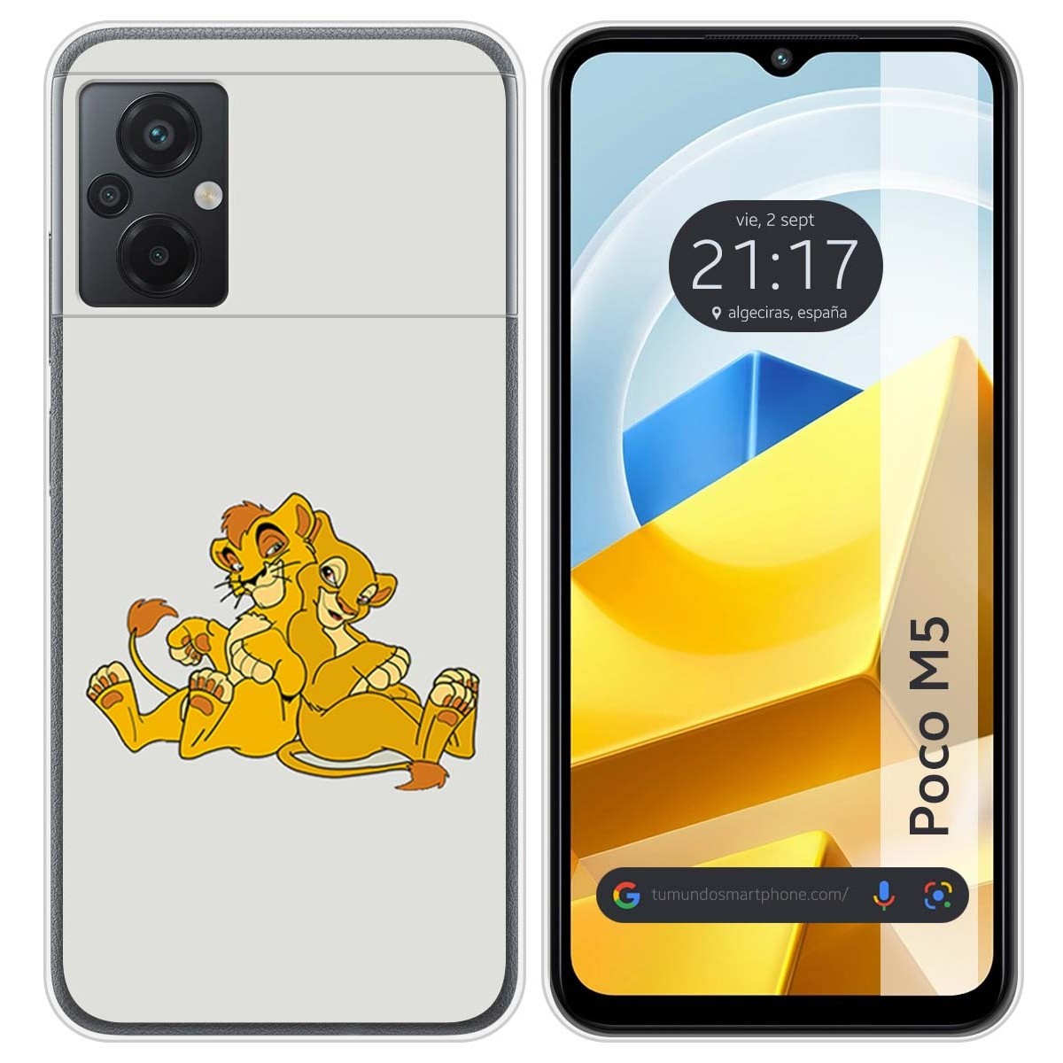 Funda Silicona para Xiaomi POCO M5 diseño Leones Dibujos