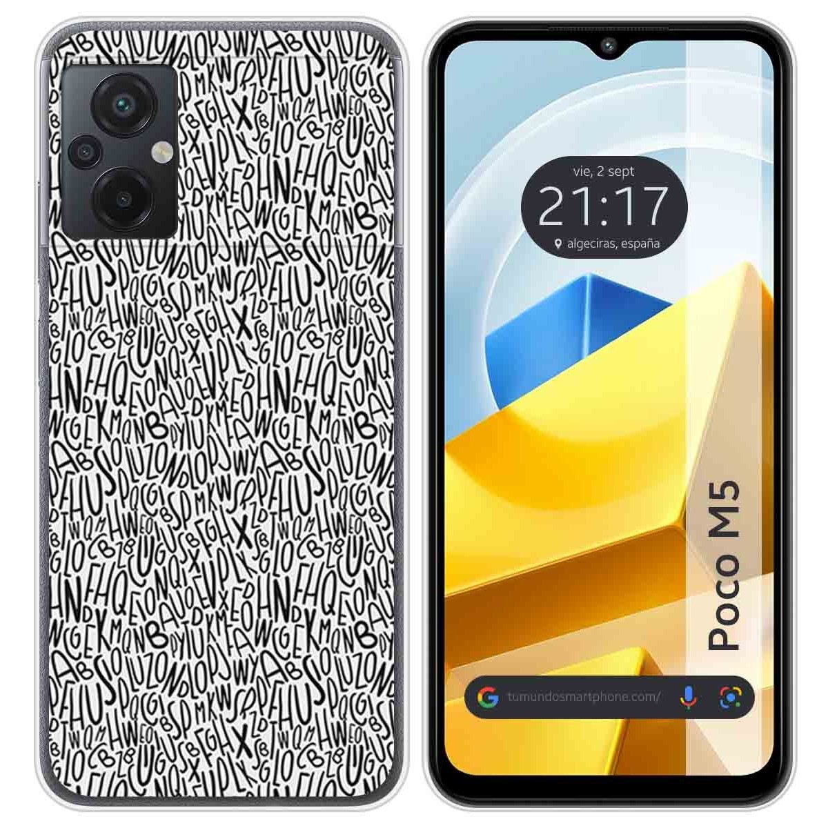 Funda Silicona para Xiaomi POCO M5 diseño Letras Dibujos