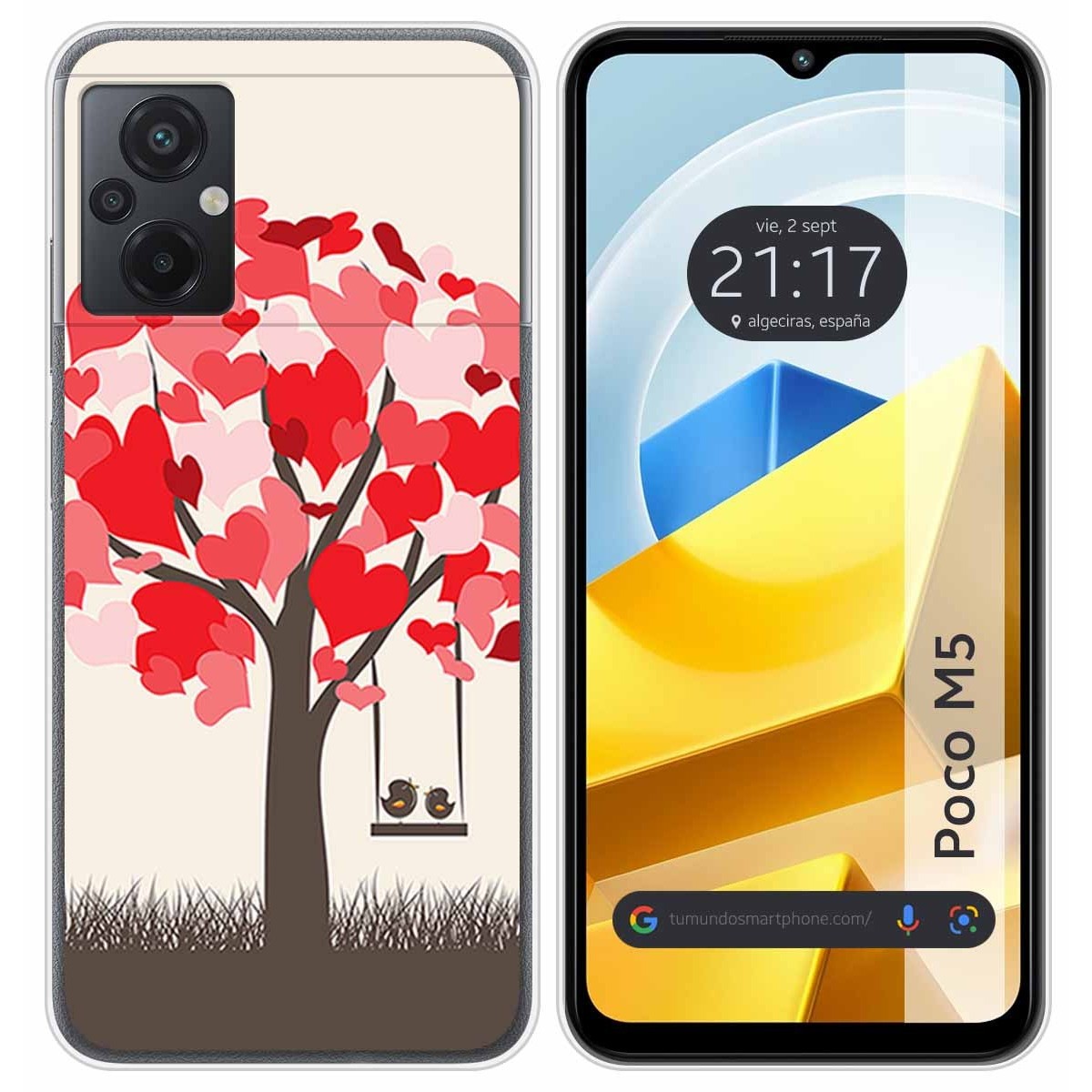 Funda Silicona para Xiaomi POCO M5 diseño Pajaritos Dibujos