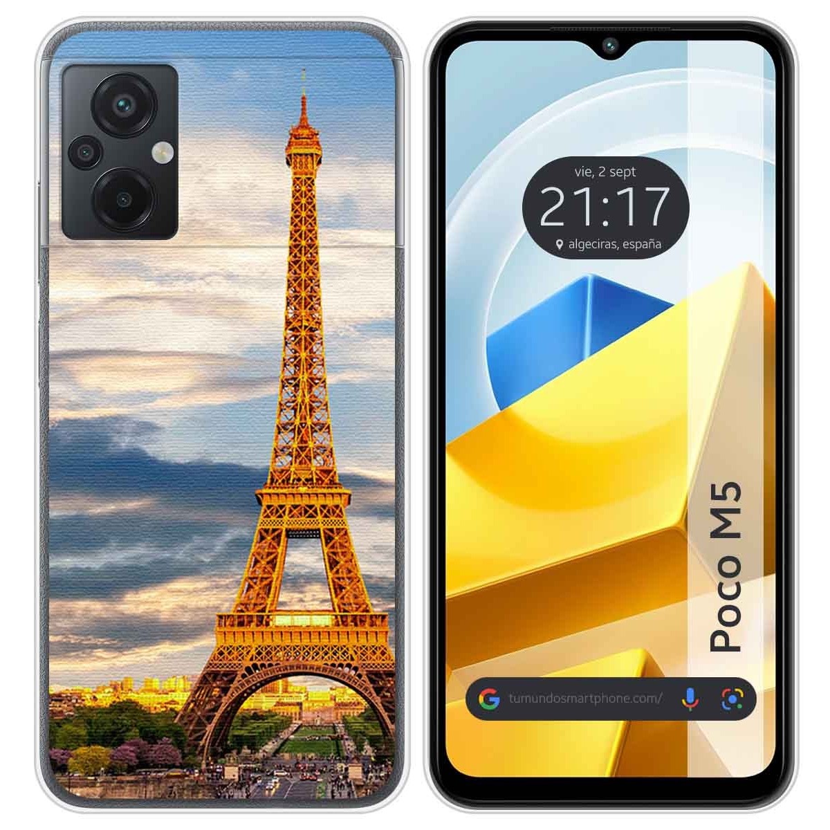 Funda Silicona para Xiaomi POCO M5 diseño Paris Dibujos