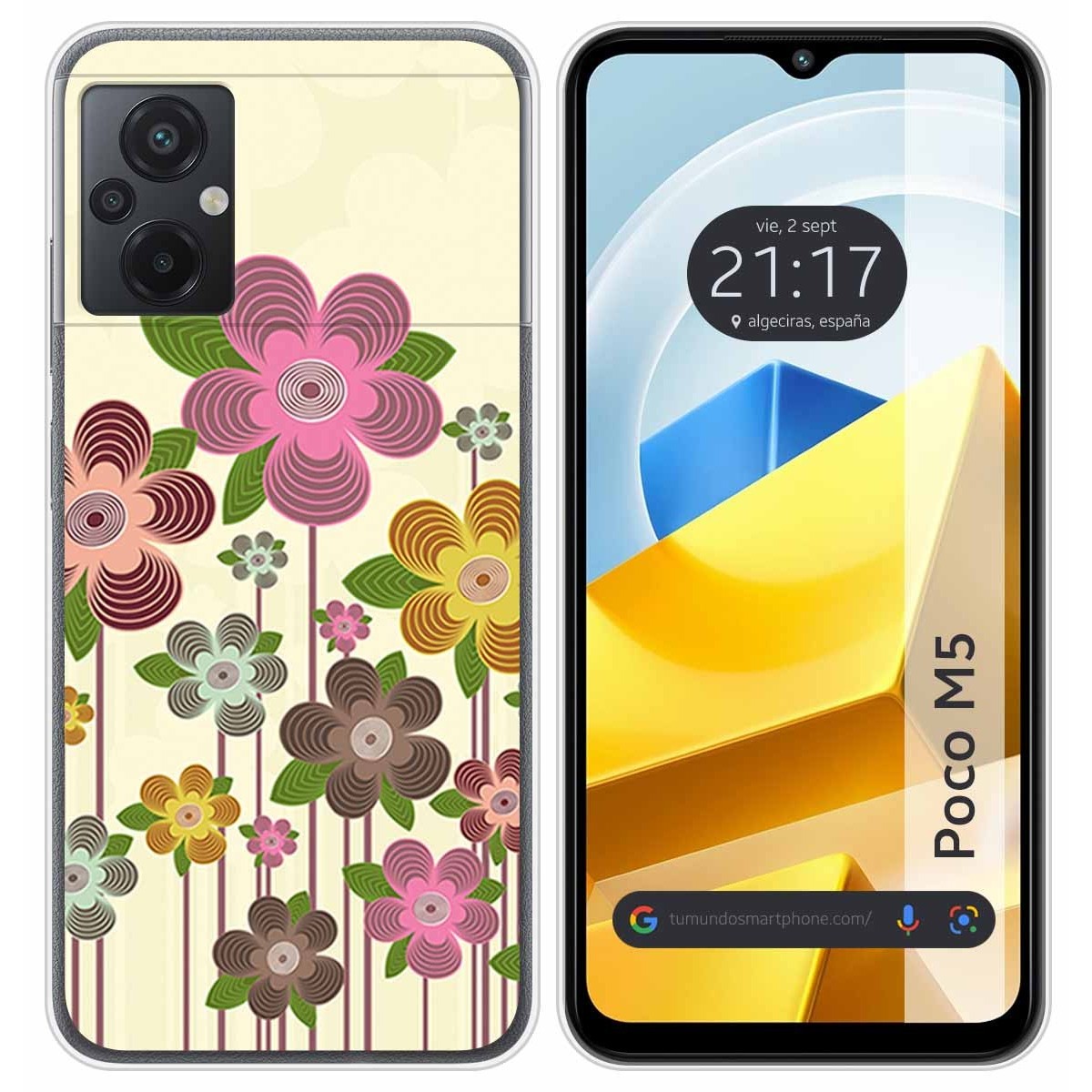 Funda Silicona para Xiaomi POCO M5 diseño Primavera En Flor Dibujos