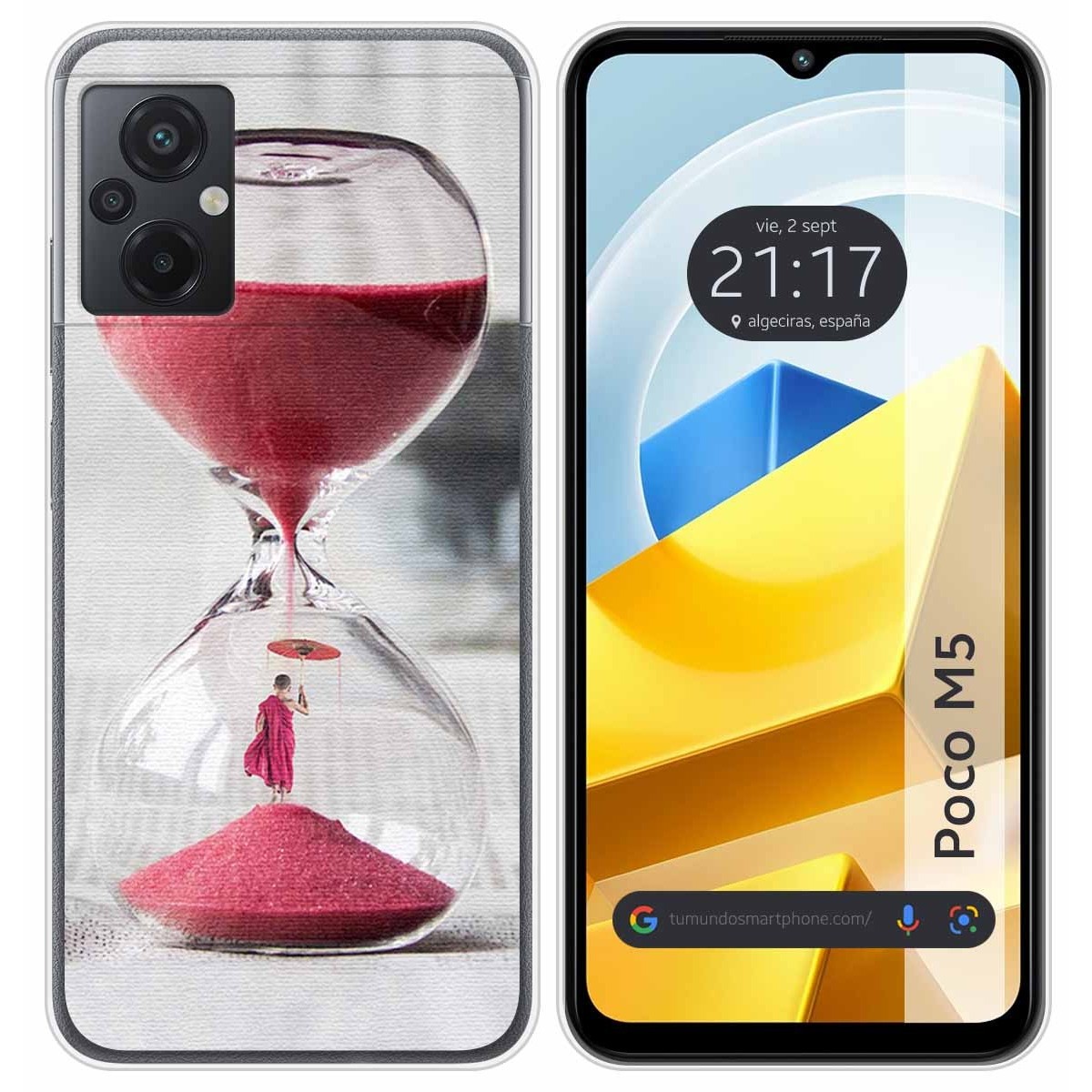 Funda Silicona para Xiaomi POCO M5 diseño Reloj Dibujos