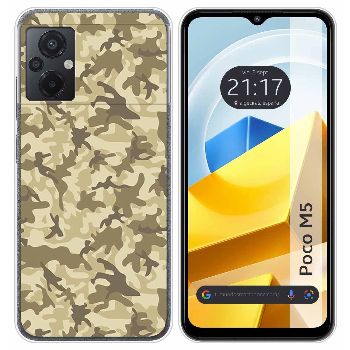 Funda Silicona para Xiaomi POCO M5 diseño Sand Camuflaje Dibujos