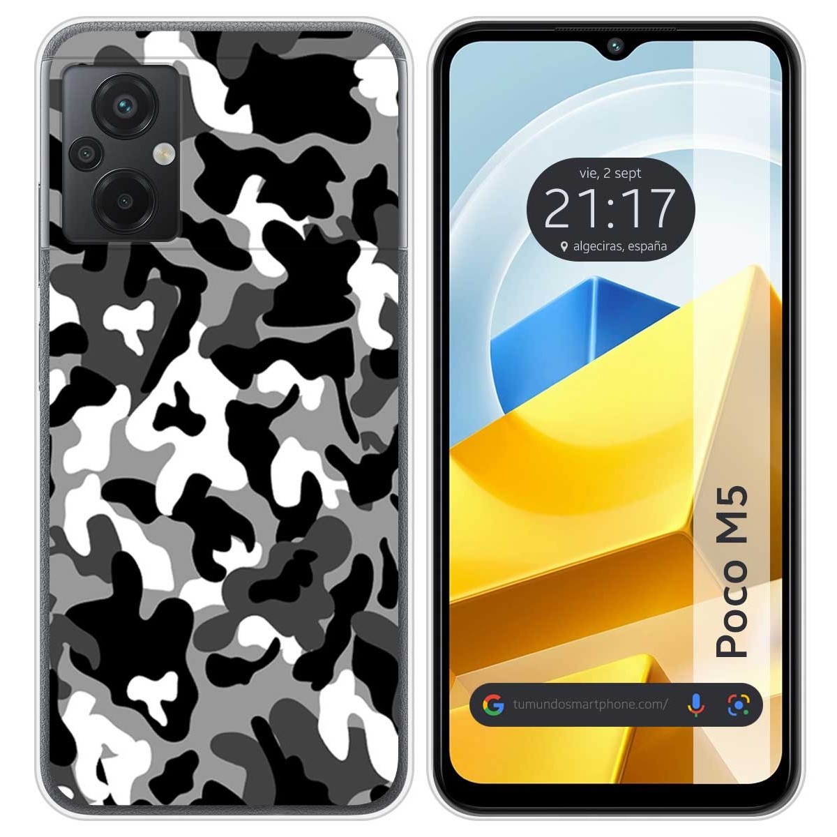 Funda Silicona para Xiaomi POCO M5 diseño Snow Camuflaje Dibujos