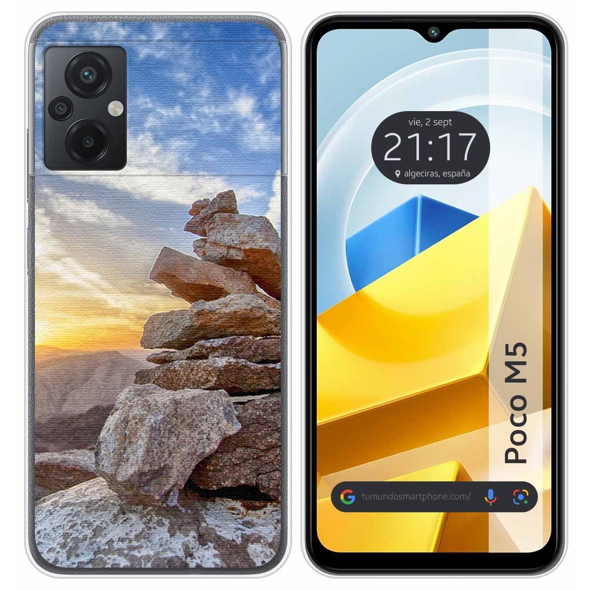 Funda Silicona para Xiaomi POCO M5 diseño Sunset Dibujos