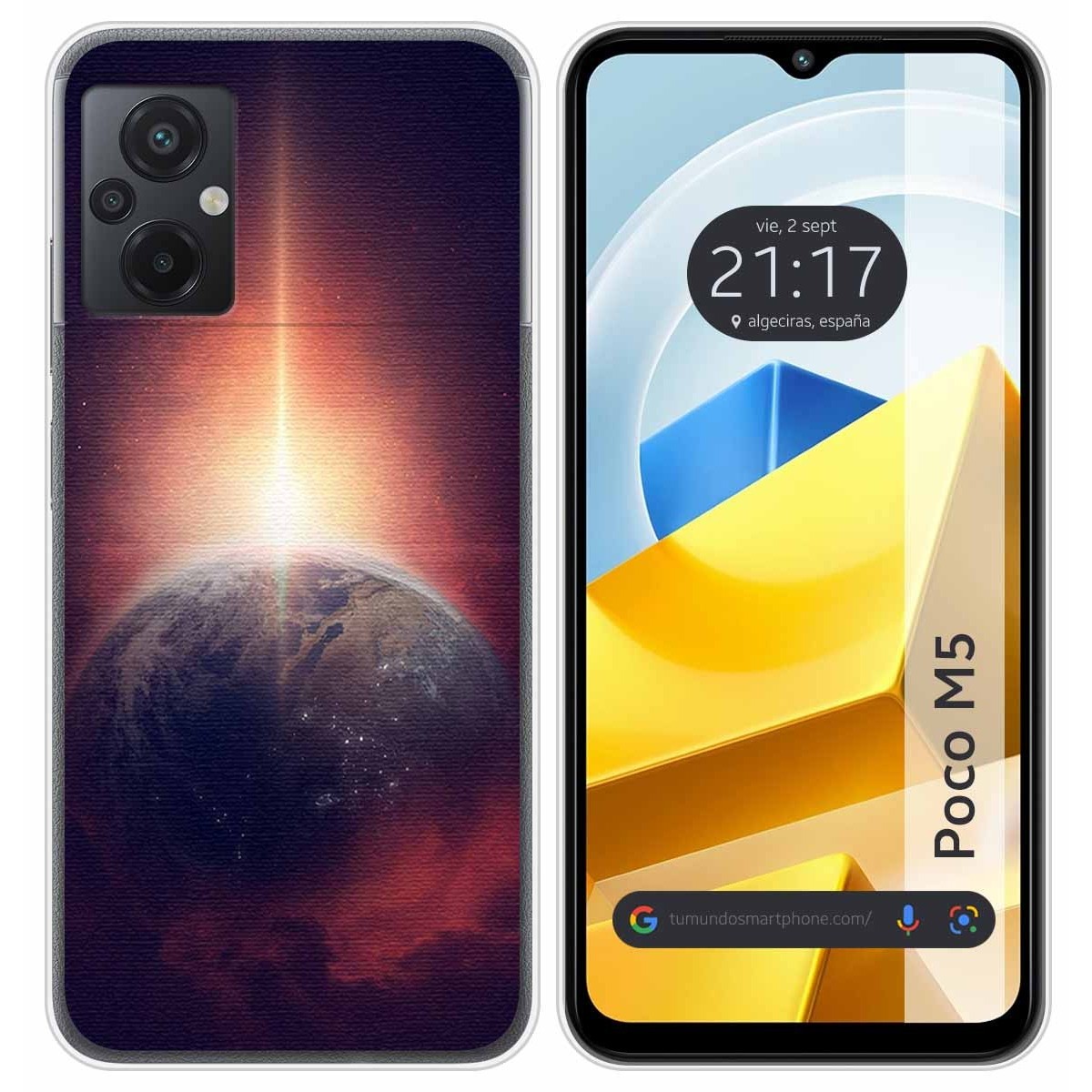 Funda Silicona para Xiaomi POCO M5 diseño Tierra Dibujos