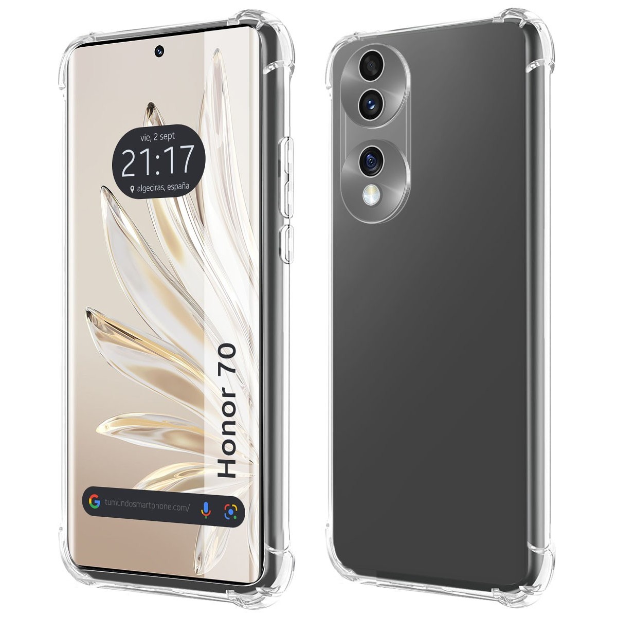 Funda Silicona Antigolpes Transparente para Huawei Honor 70 5G
