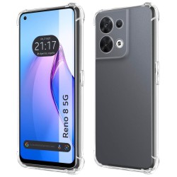 Funda Silicona Antigolpes Transparente para Oppo Reno 8 5G