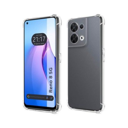 Funda Silicona Antigolpes Transparente para Oppo Reno 8 5G