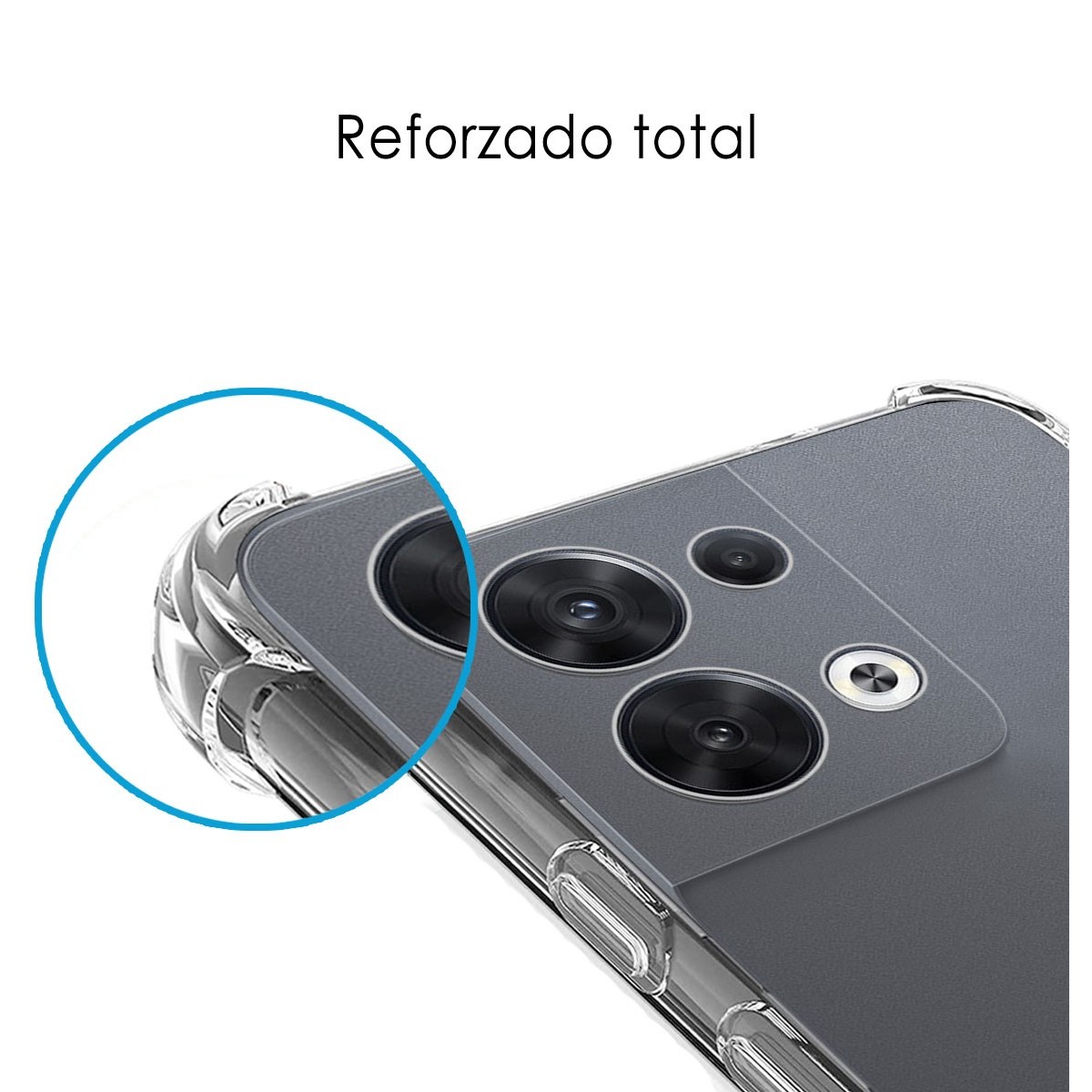 Funda Silicona Antigolpes Transparente para Oppo Reno 8 5G