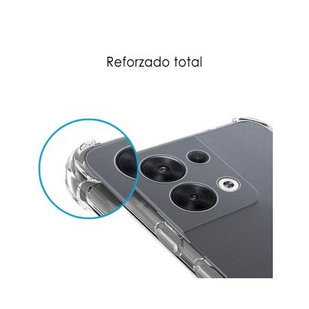 Funda Silicona Antigolpes Transparente para Oppo Reno 8 5G