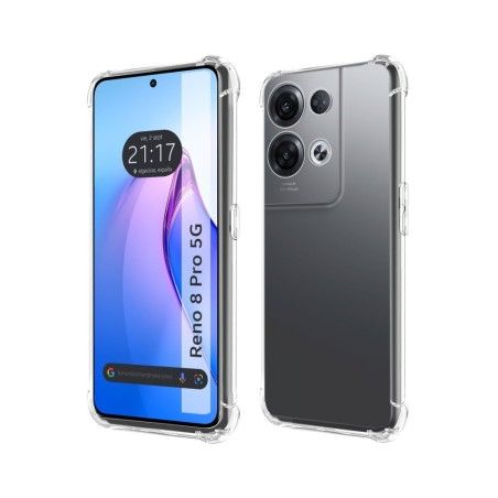 Funda Silicona Antigolpes Transparente para Oppo Reno 8 Pro 5G