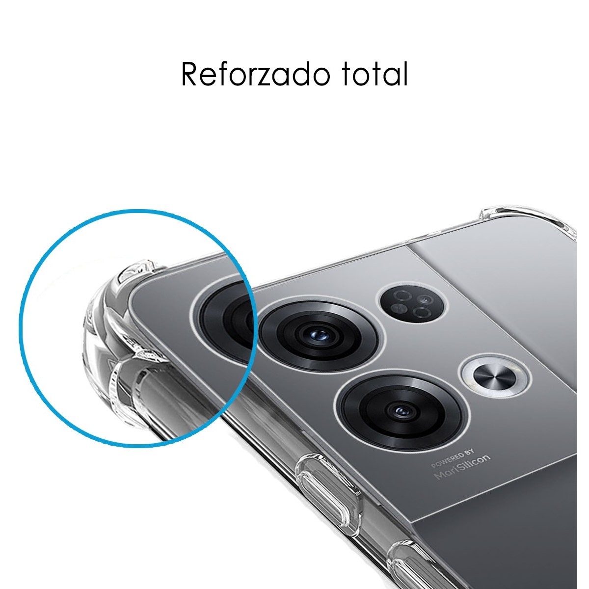 Funda Silicona Antigolpes Transparente para Oppo Reno 8 Pro 5G